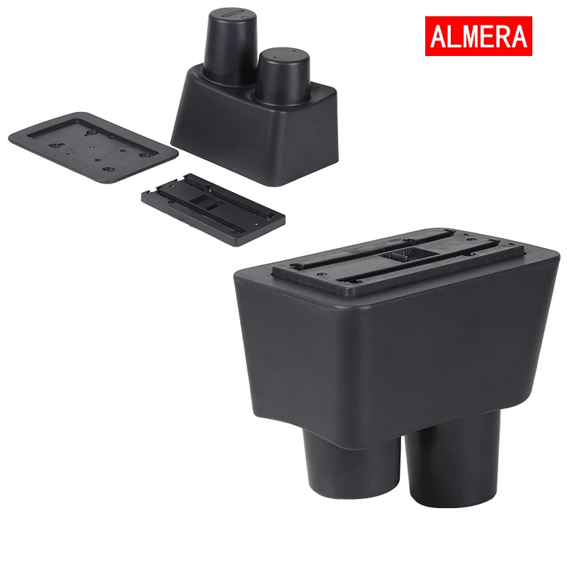 New luxury For Nissan Almera Armrest Box For Nissan Versa Rotatable Car Armrest Curved Surface leather Car Interior details