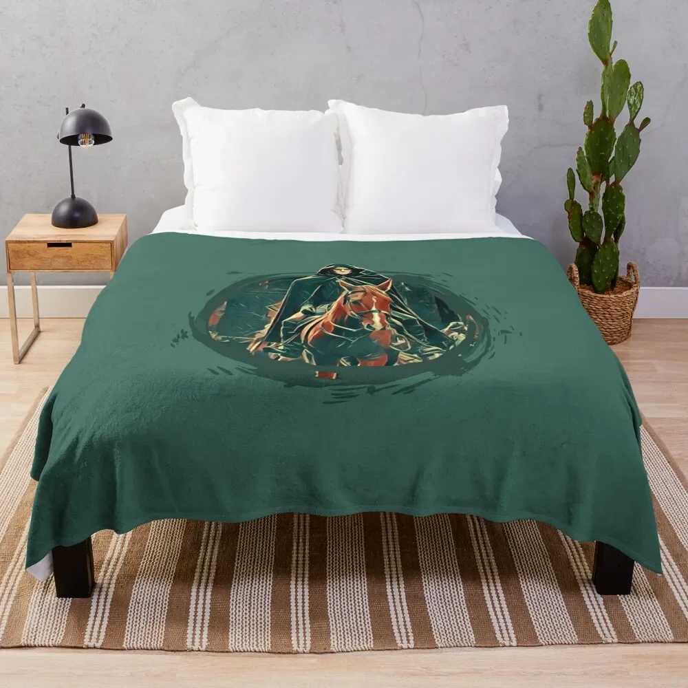 

The Rider and Roach - Fantasy Throw Blanket Blankets Sofas Of Decoration Bed linens Soft Plaid Softest Blankets