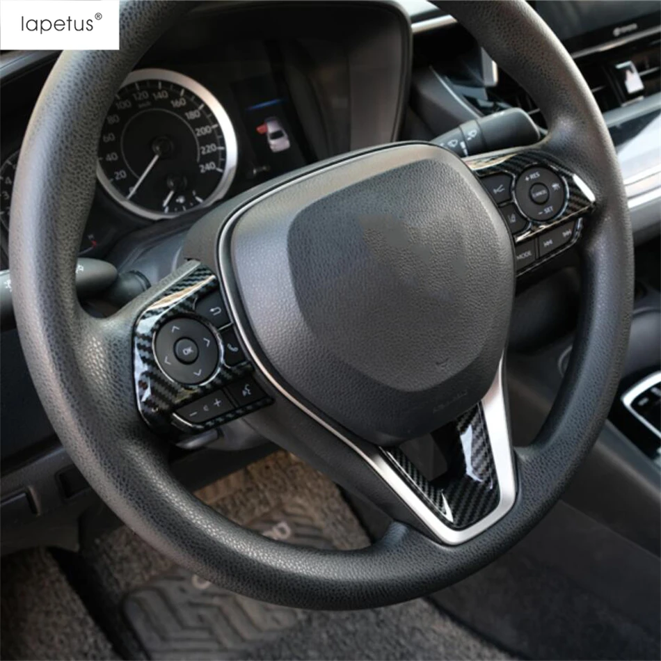 Car Steering Wheel Button Frame Cover Trim For Toyota RAV4 XA50 / Corolla E210 / Corolla Cross 2019 - 2024 ABS Black Accessories