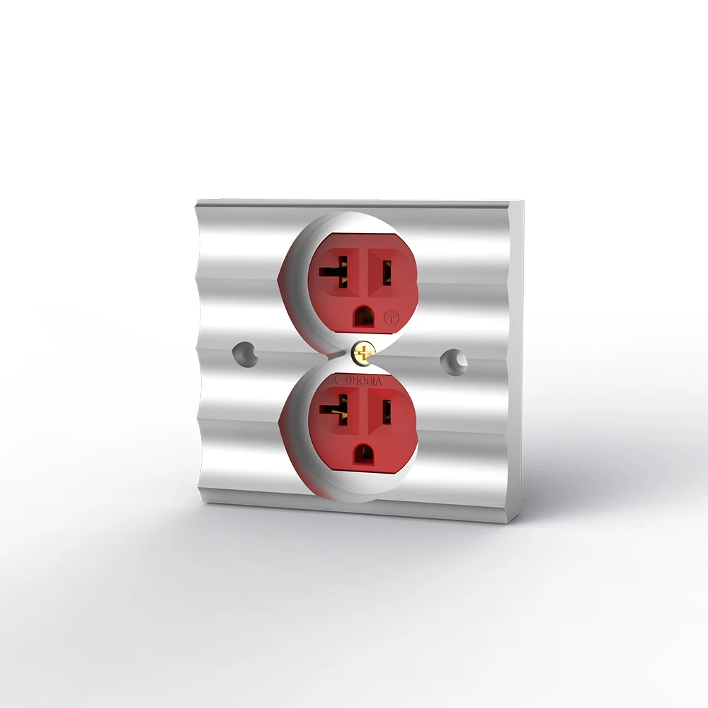 Pure Red Copper Gold Plated US AC Wall Socket Viborg VM01G VM01R VM02G VM02R Audiophile HiFi Power Receptacle Wall Panel Outlet