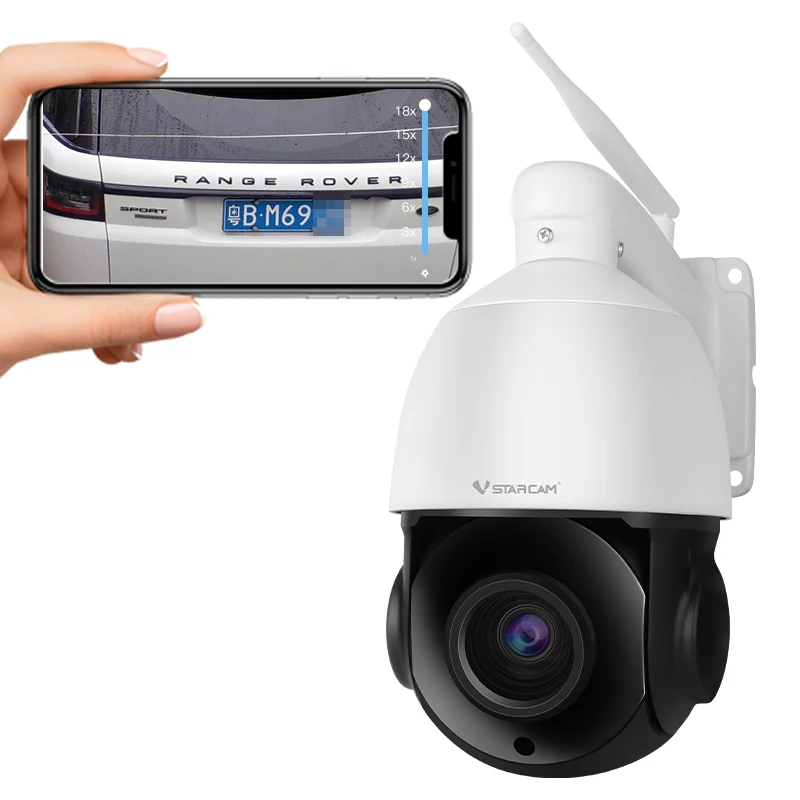 PTZ-Kamera für den Außenbereich, VStarcam, 5 MP, 18-facher optischer Zoom, CCTV-Sicherheits-Dome-Kamera, kabellose IP-Kamera, 360-Grad-WLAN, humanoide Erkennung