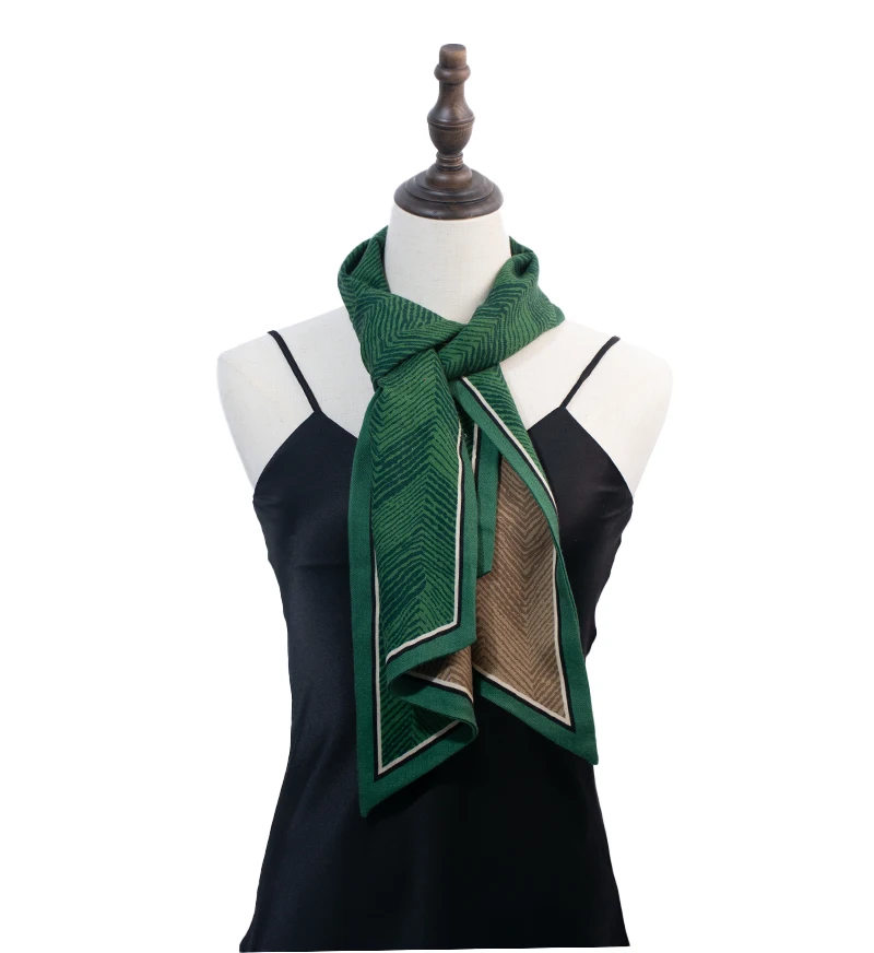 

Multi Functional Women's Twill Printed Silk Scarf Ribbon, Scarf, Headband, Decorative Ribbon, Versatile Matching