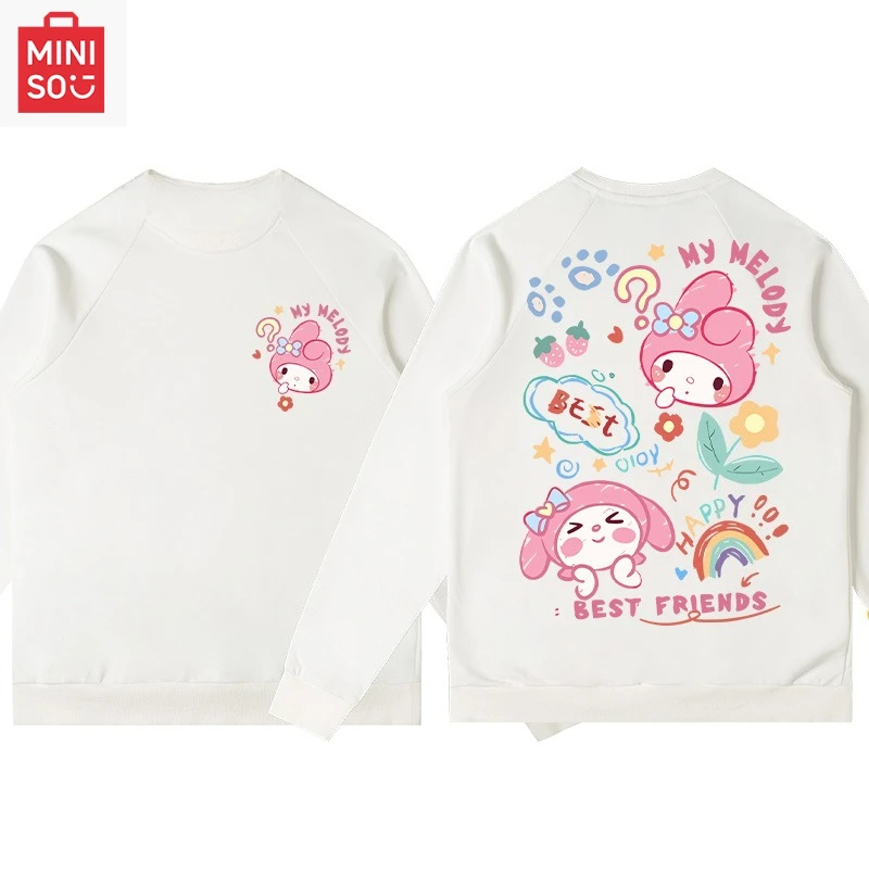 

MINISO collaborates with Sanrio Company, Ltd. Printed sweatshirt long-sleeved loose cartoonish casual and cute for girls boys