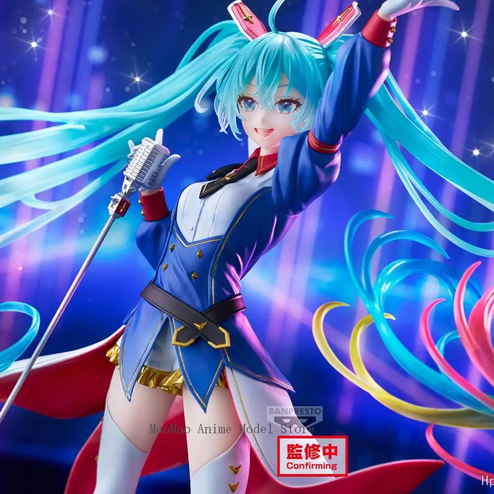 Oryginalna figurka Banpresto BPEV Hatsune Miku (Gundam x Miku Anniversary Special Project) Anime Kolekcjonerskie modele zabawek 21 cm