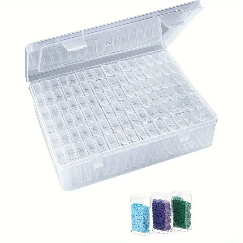 

Diamond Painting Storage Box Bean Seed Plant Seed Cross Stitch Tool Accories Plastic Rectangular Box with Lid Single Layer