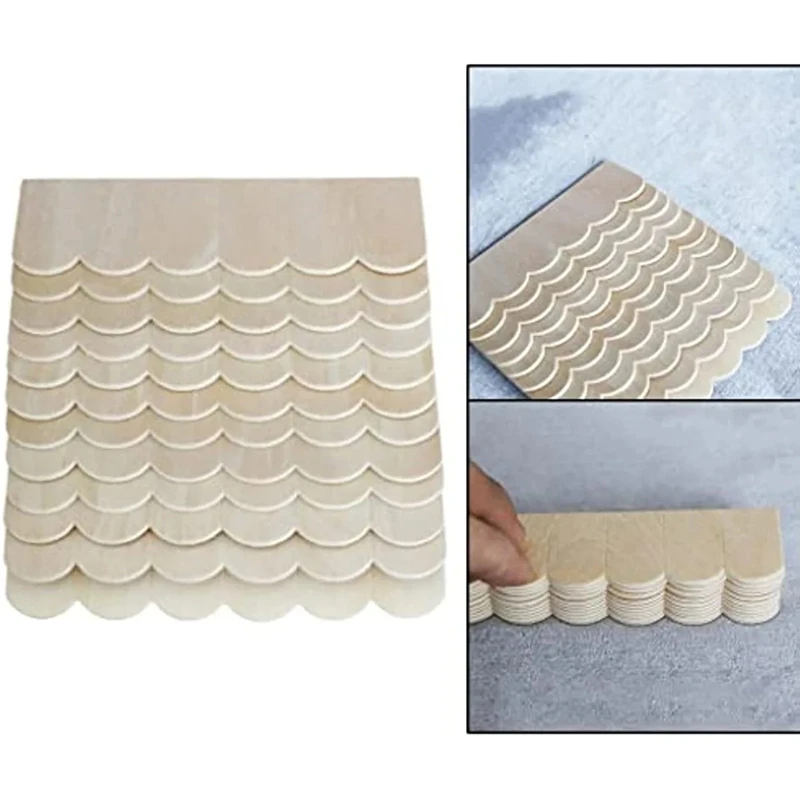 

【BUY NOW】24PCS Miniature Wooden Roof TilesDollhouse DIY Making Accessories for Dolls House Christmas Halloween Gifts