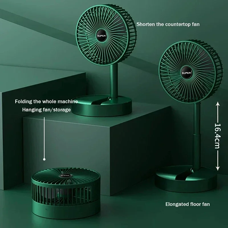 Nuova ventola pieghevole regolabile piccolo raffreddamento pratico scrivania a basso rumore ricarica domestica USB Mini ventola elettrica in Standby