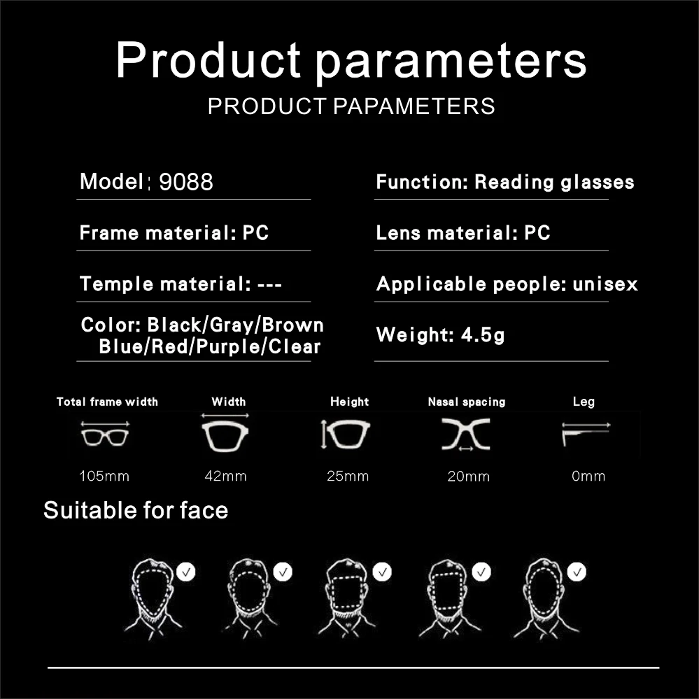 3 stücke Clip Nase Mini Lesebrille für männer Optische Gläser Mit Box Brieftasche Brillen 1,0-3,0 – Detail 3