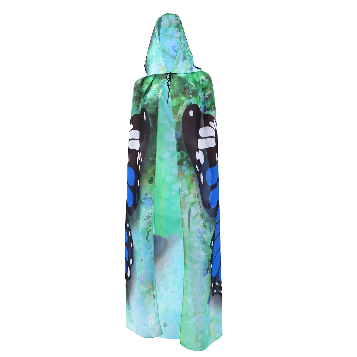 Halloween Peacock Butterfly Cape Cloak for Cosplay European and American Capes Chiffon Hooded Costume