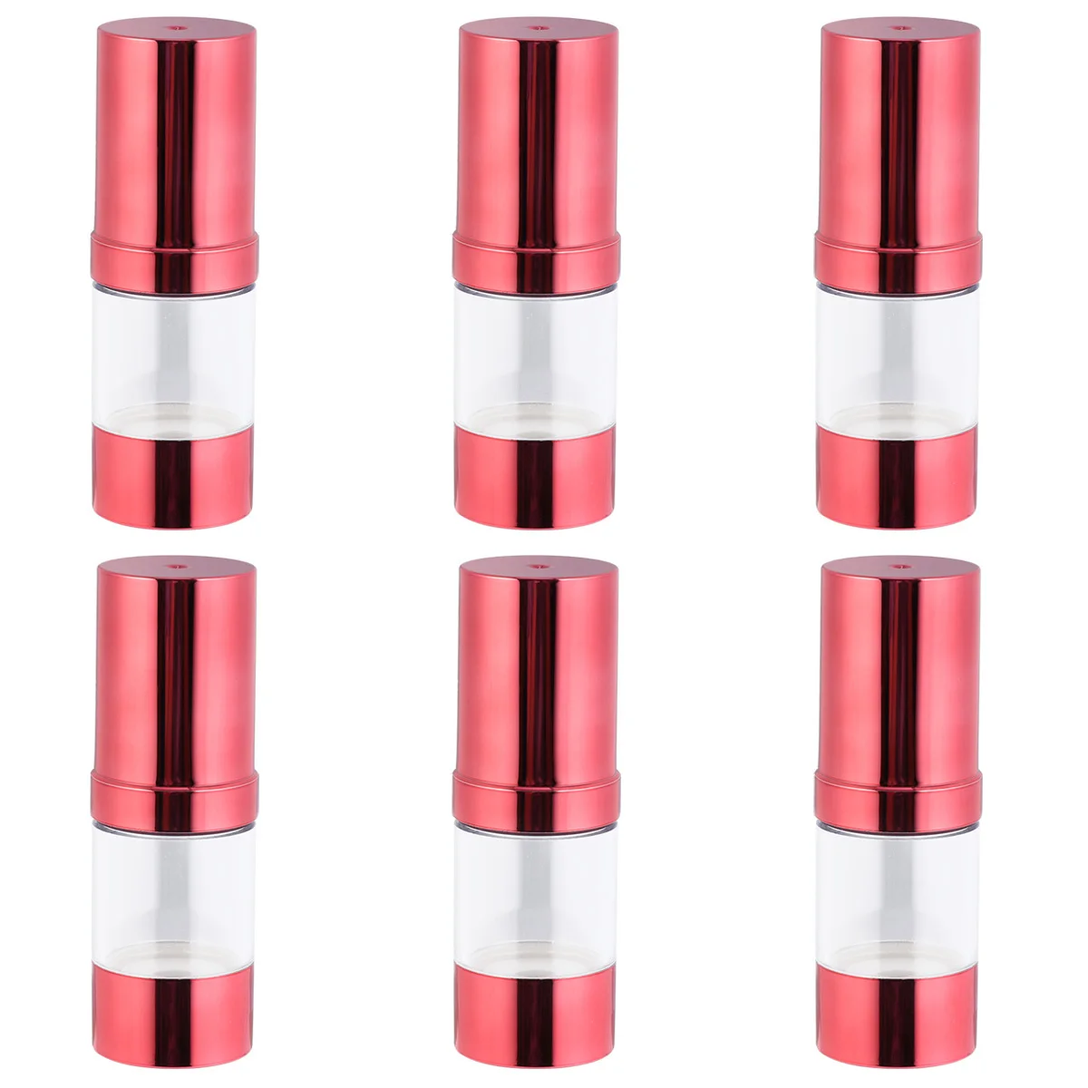 6Pcs 15ml Plastic Lotion Bottles Storage Elegant Travel Set Durable Lightweight Leakproof Subpackaging