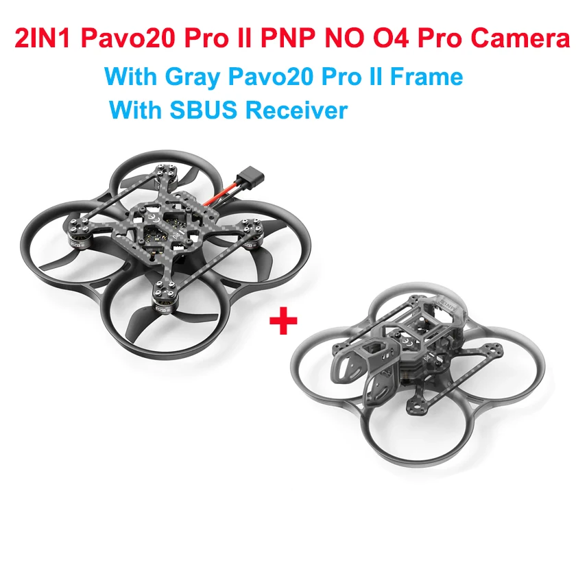 BETAFPV Pavo20 O4 Pro II ELRS 2,4G receptor/SBUS RX sin escobillas BWhoop Quadcopter 2,2 " Cinewhoop 1104 7200KV Motor F4 2-3S 20A