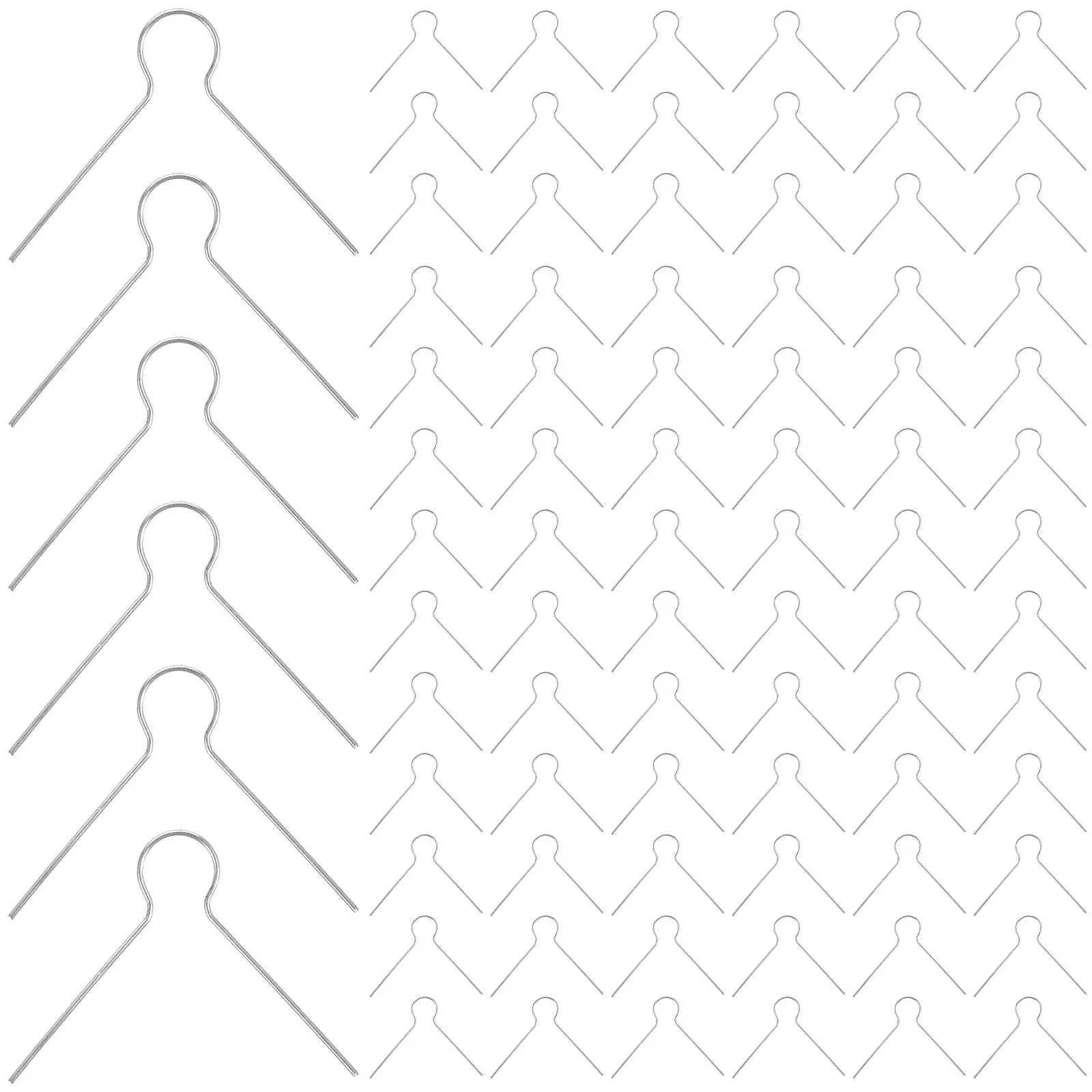 

100 Pcs Christmas Ball Cap Hooks Ornament Hangers Iron Metal Tree Decorations Sturdy V Shape Long Term Use Pendant Hooks Holiday