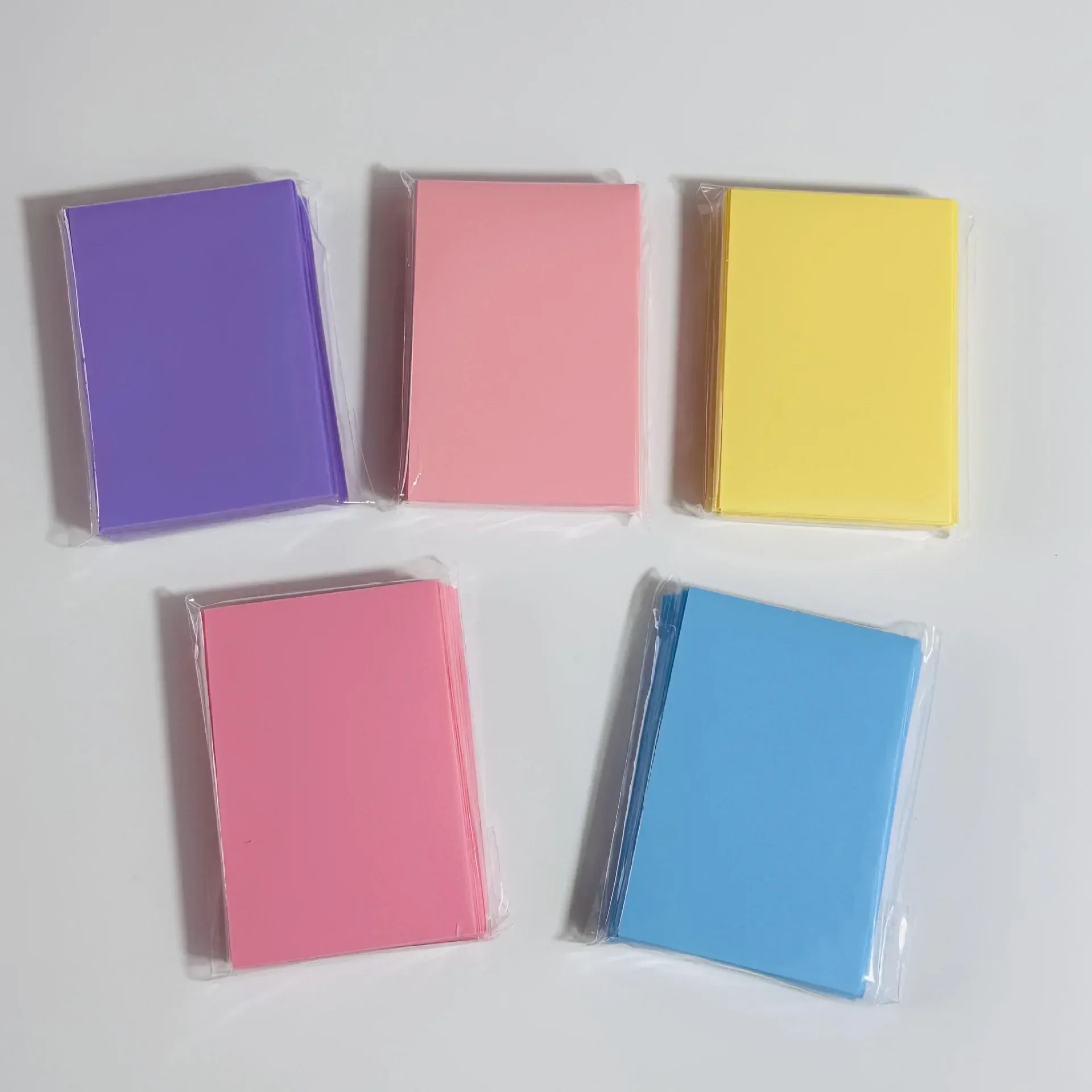 50pcs Kpop Card Sleeves 61x91mm Macaron Color Holder For Postcards Top Load Film Photocard Game Cards Protector