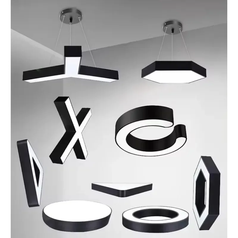 Popular Classical Square Design Hanging Pendant Linear Lights LED Billiard Pool Light Lamp for 8FT 9FT Pool Table