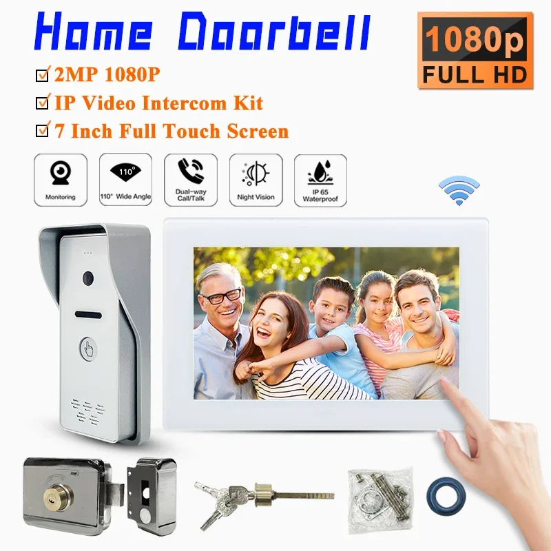 

OEM ODM Real Time Intercom Video Door Phone System For Villa Poe Switch Doorbell Touch Lcd Support For Multiple Languages