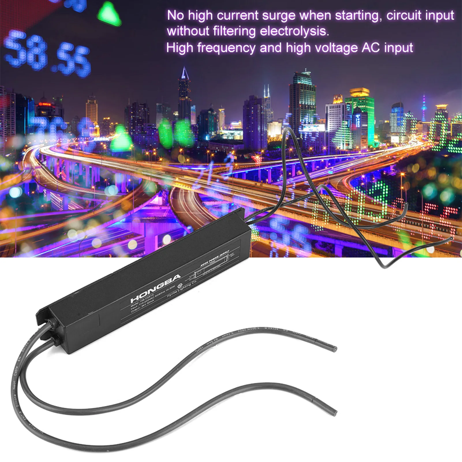 

Блок питания для неоновых вывесок 5 кВ 30 мА HB-C05TE, электронный источник питания для неоновых ламп 5 кВ 30 мА