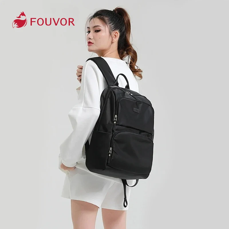

Большой рюкзак Fouvor, женский дорожный спортивный рюкзак на открытом воздухе, нейлоновый водонепроницаемый легкий школьный рюкзак с несколькими карманами 3013-02