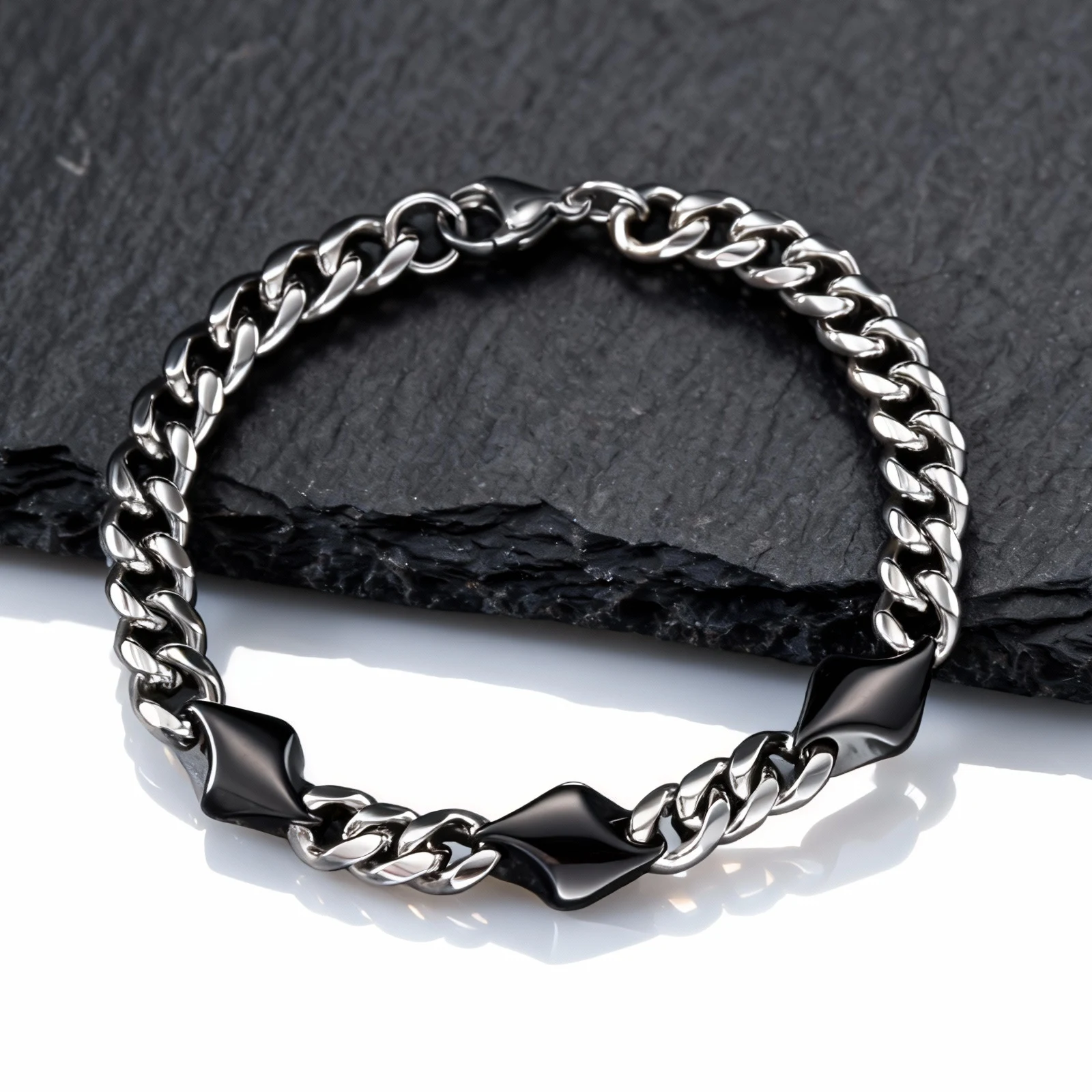 Pulseira de corrente de aço in - Ceramic Link Bracelet avaliação e preço