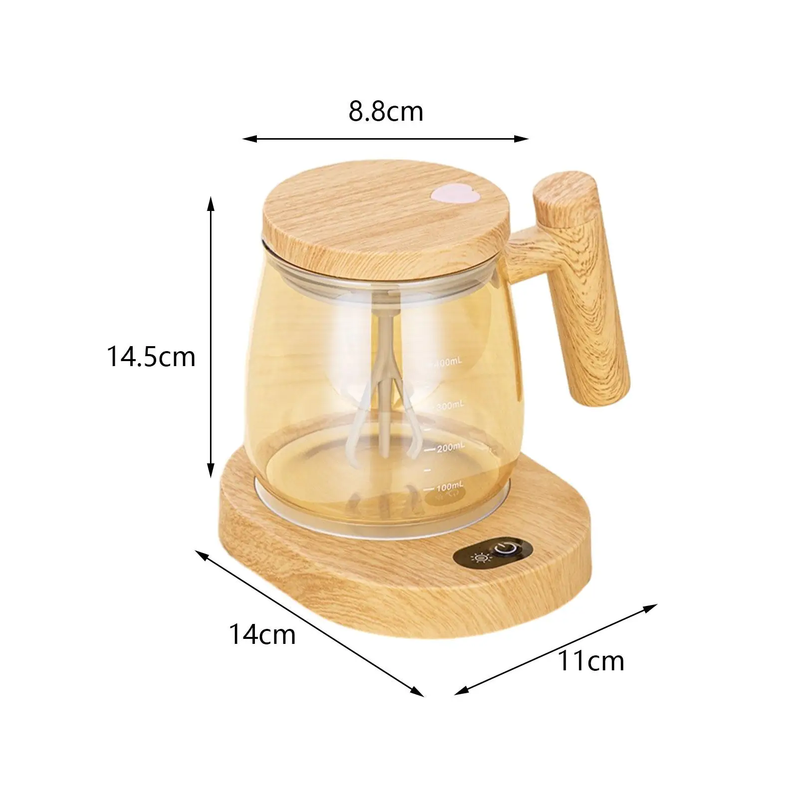 Electric Mixing Mug Multipurpose Heater Pad Coffee Mug Warmer for Coffee/Milk/Protein Powder High Speed 400ml Self Stirring Cup