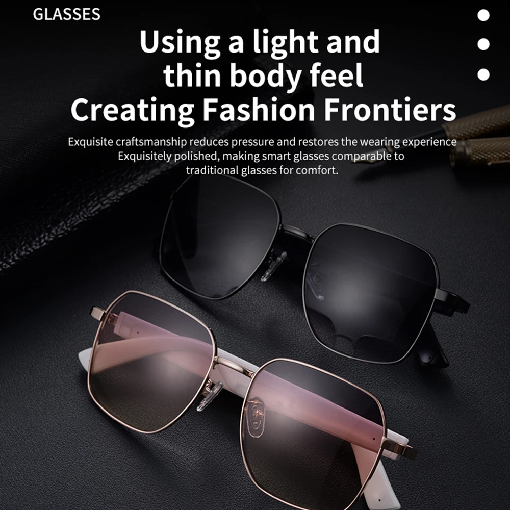 MZ02 Smart Glasses with Voice Call UV Protection Voice Assistant Navigation Outdoor Sports Wearable Headset