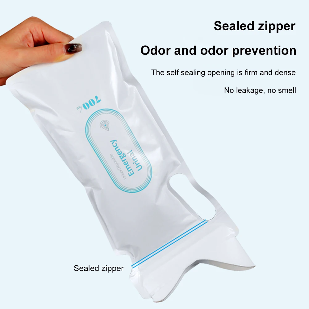 4 قطعة 700 مللي الطوارئ المحمولة سيارة كيس بول أكياس القيء المراحيض المتنقلة الصغيرة مفيد للجنسين المتاح مبولة كيس المرحاض