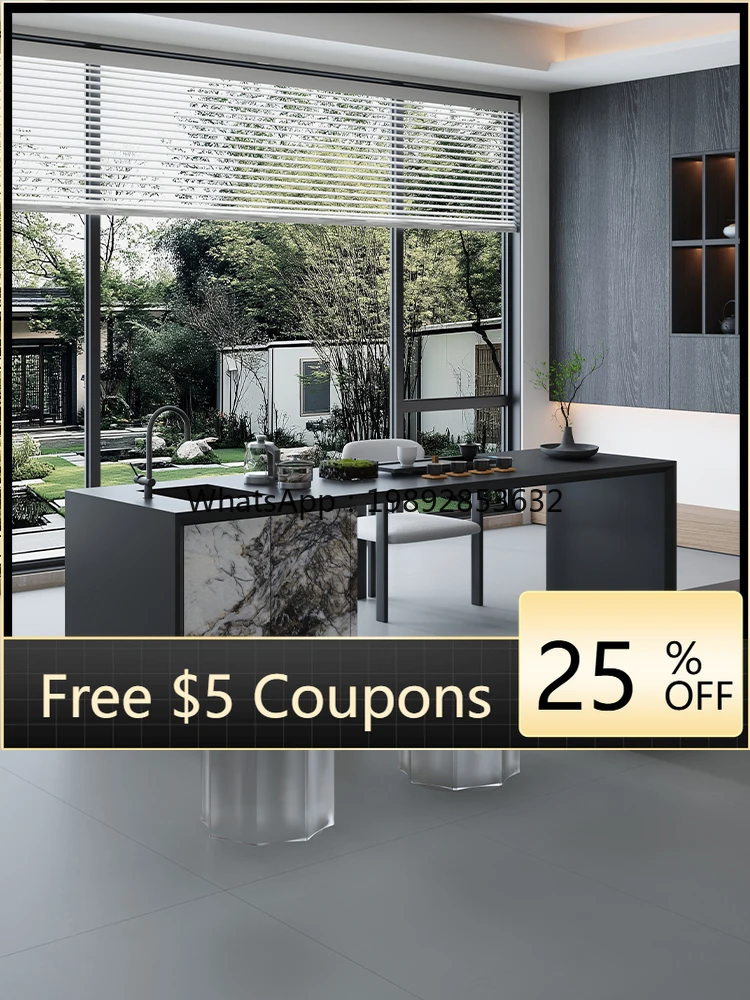 

LYY Full Rock Slab Tea Table Rock Slab Home Light Luxury Minimalist Tea Room Modern High-end Tea Table