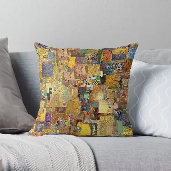 

Gustav Klimt Printing Throw Pillow Cover Home Case Fashion Sofa Comfort Decorative Wedding Fashion Pillows not include One Side