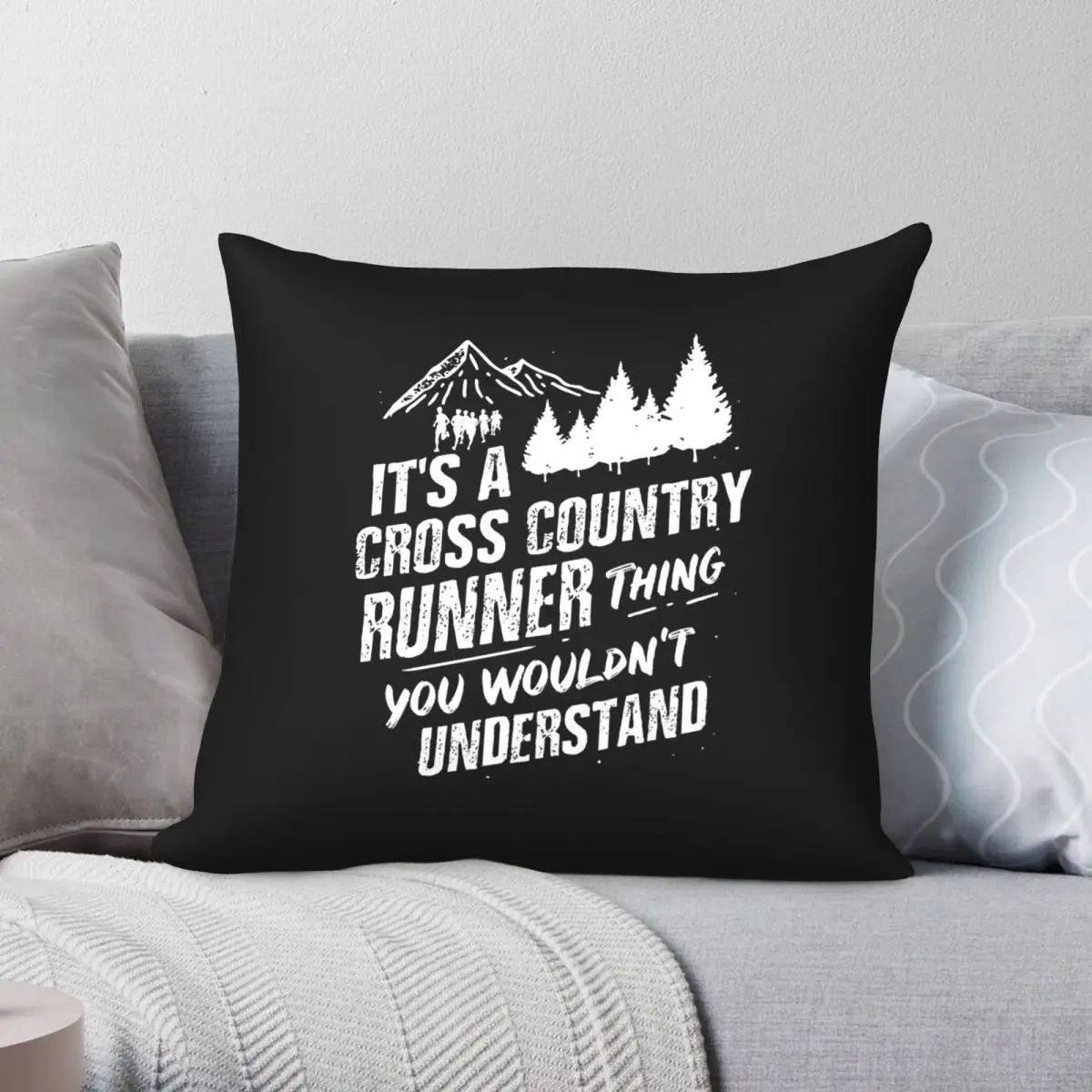 It's A Cross Country Runner Thing Square Pillowcase Polyester Linen Velvet Printed Decorative Throw Pillow Case Sofa Case 18