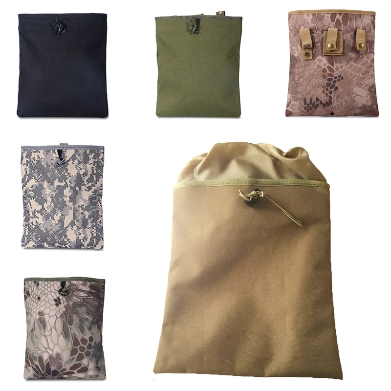 Tactical Molle Drawstring Magazine Dump Pouch Adjustable Airsoft Utility Belt Fanny Hip Holster Bag Outdoor Ammo Pouch