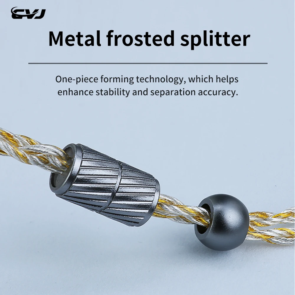 CVJ HBK08 하이파이 실버 도금 이어폰 케이블, 300 코어, 1.25 길이 3.5, 4.4 MMCX, 2 핀, QDC, Bidong Nightelf용