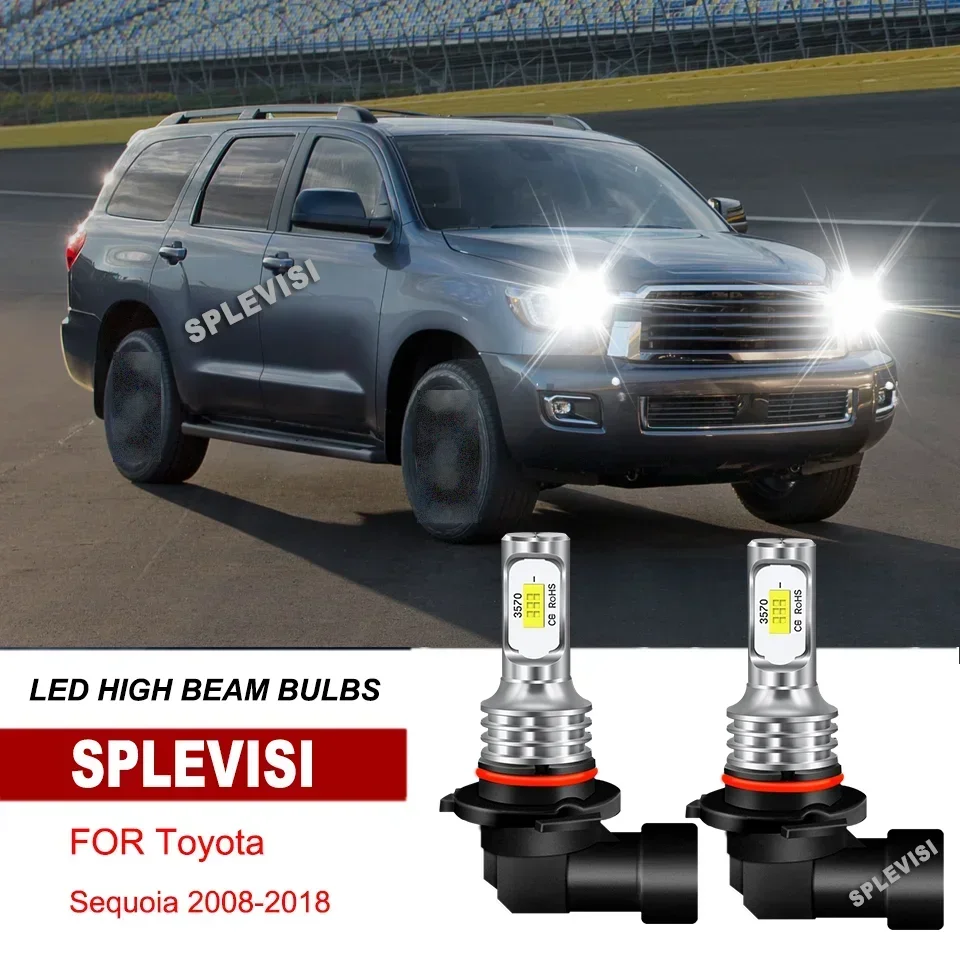 

2x LED Headlight Bulbs High Beam IP67 White Replace Kit For Toyota Sequoia 2008-2018 Sienna 2011-2020 4Runner 2006-2021