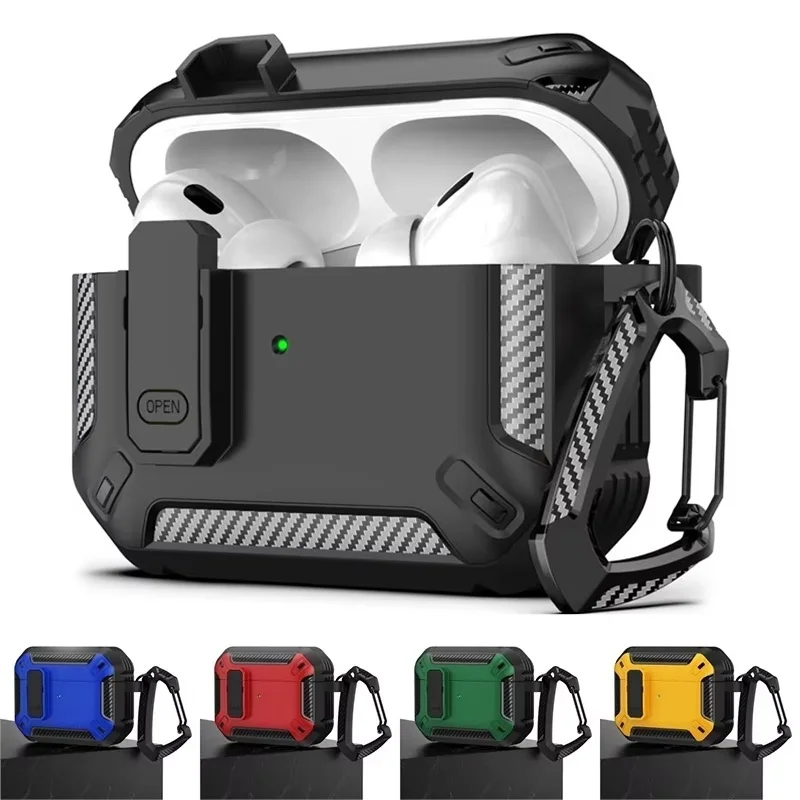 Luxury Switch Earphones Case For Airpods Pro 1 2 Shockproof Protective Cover For Apple Airpods 3th Gen Accessories With Keychain
