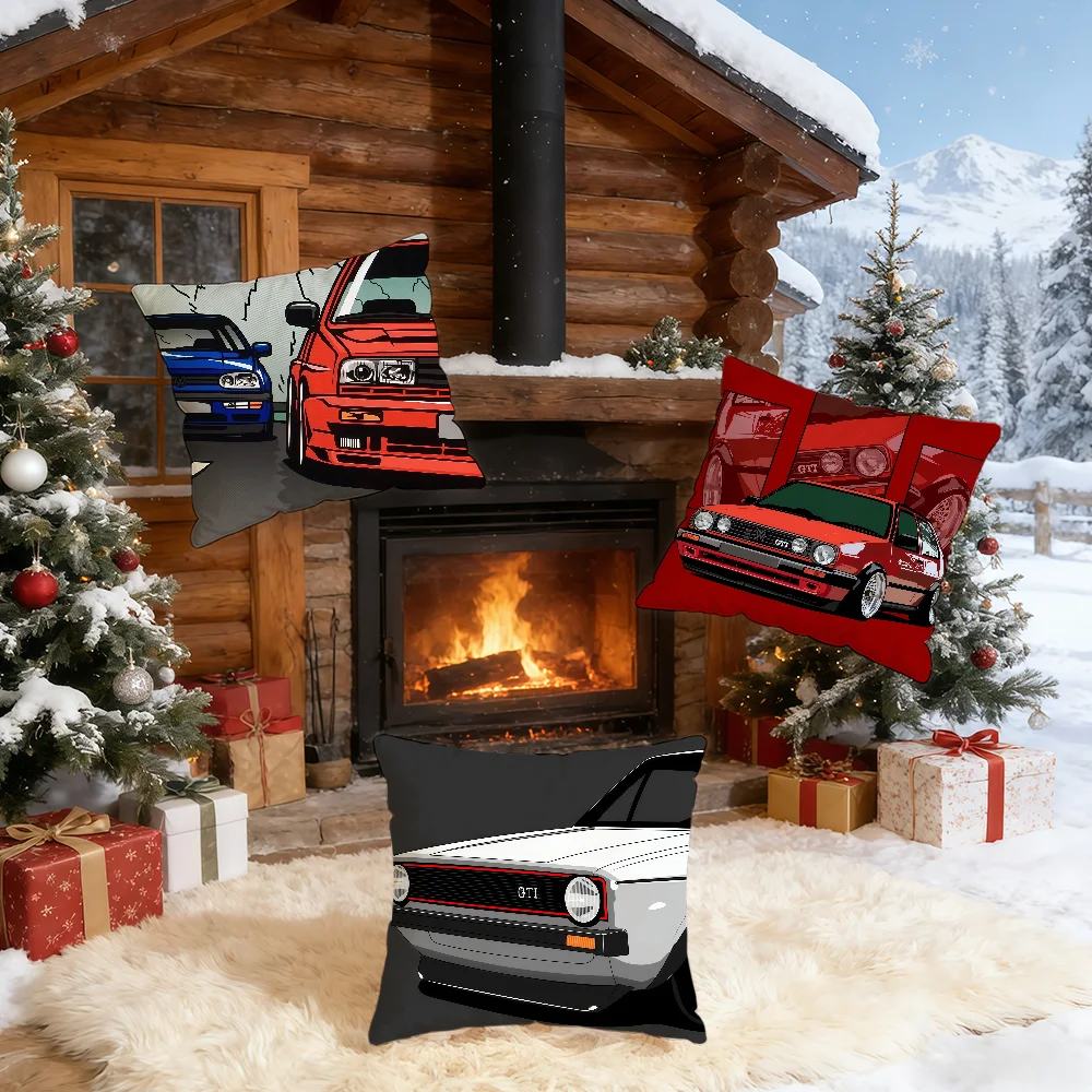 G-Golf G-GTI-ES V-VW-ES Car cushion cover Home Office Birthday Anniversary Gifts Soft Skin Friendly Cushion Cover