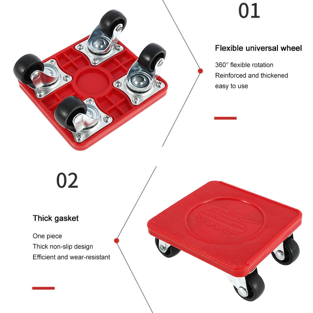 Portable Furniture Mover Set Heavy Duty Lifter Transport Tool Labor-Saving Moving Wheel Lifting Moving Furnitu Helper Roller Bar