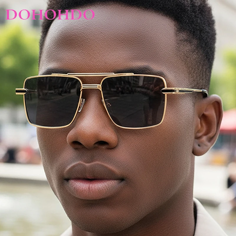 

Popular Luxury Designer Metal Square Pilot Women Sunglasses Trendy Retro Men Sunglass Outdoor Travel Shade Ladies Eyewear UV400