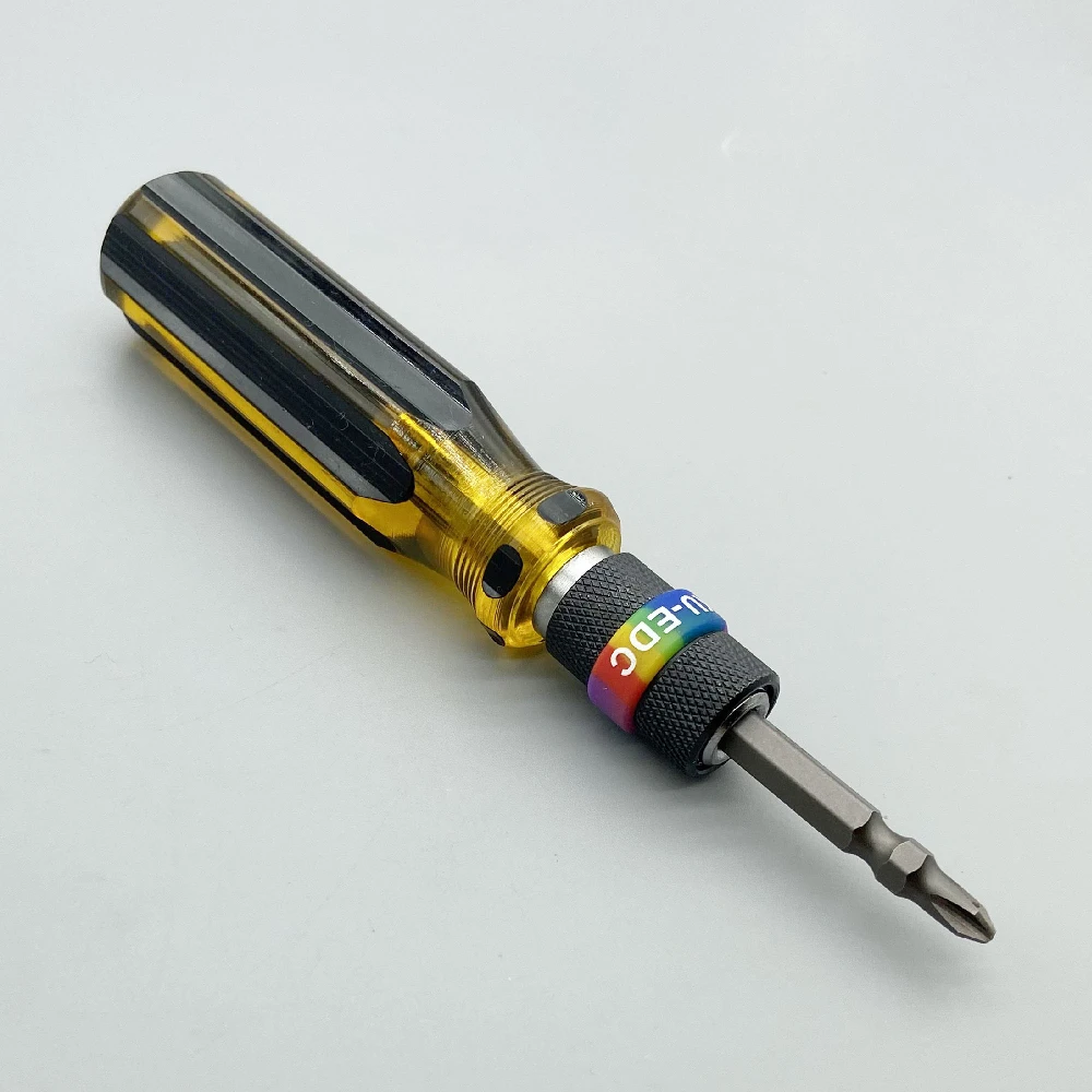 Versatile 6.35mm Dual-Head Screwdriver Set with Phillips & Slotted Tips Interchangeable Bits for Multifunctional Use