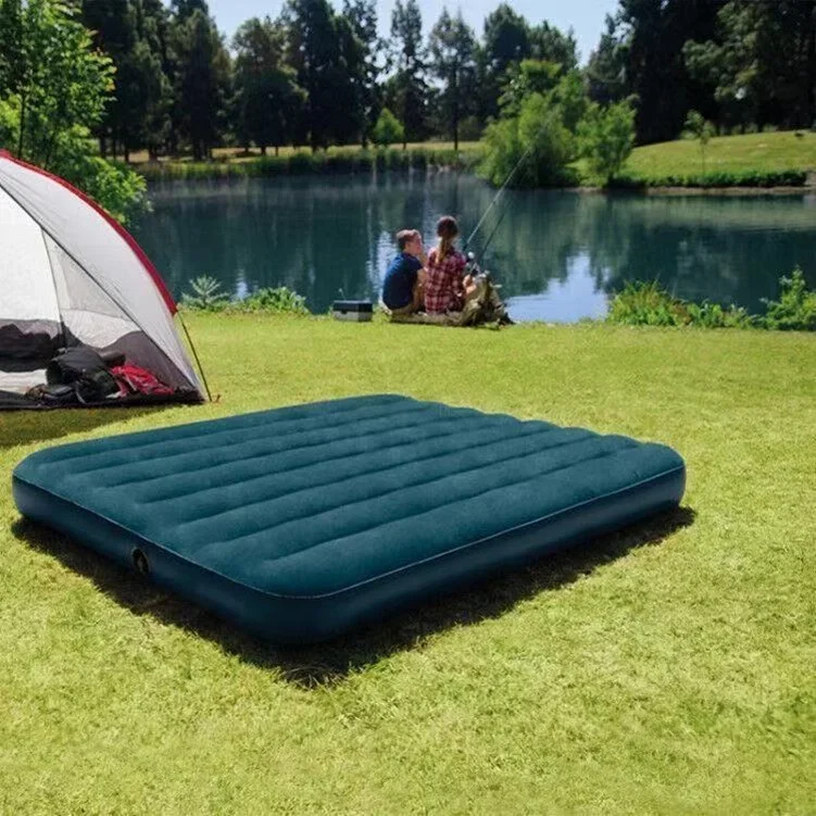 Wholesale Portable Inflatable Flocked Camping Travel Car Air Mattress Bed Inflatable Air Bed