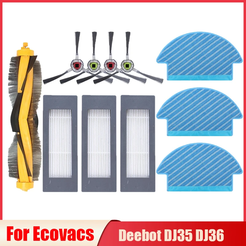 Für ecovacs deebot dj35 dj36 roboter staubsauger ersatz haupt bürste wegwerf mopp tuch hepa filter seiten bürsten teile