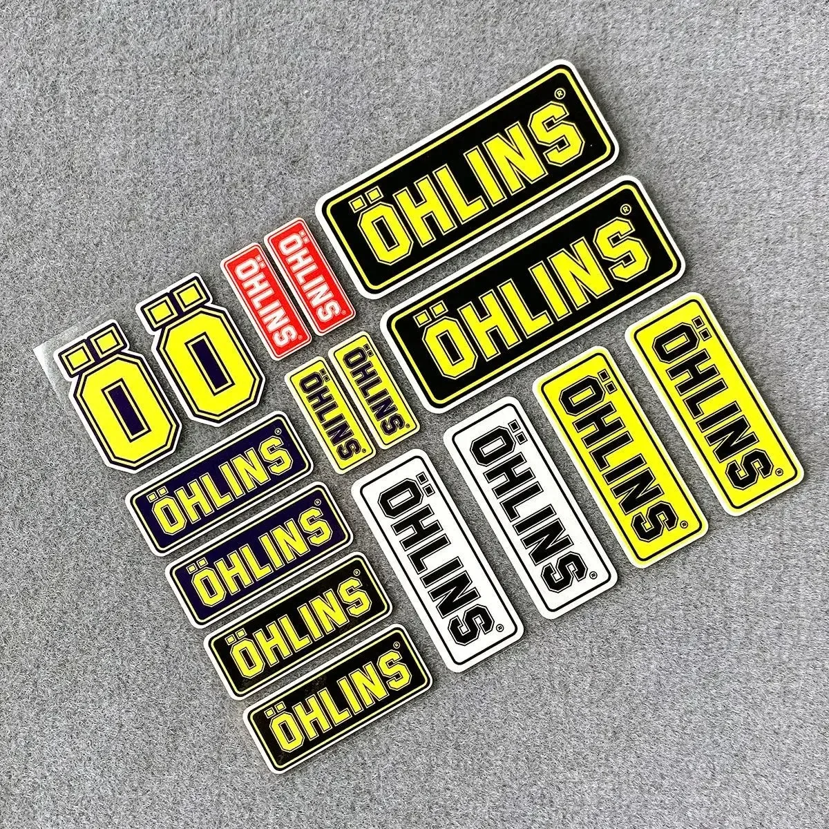 OHLINS Reflective Waterproof Stickers for Motorcycle Car Bicycle Shock Absorber Racing Mod Decals view 6