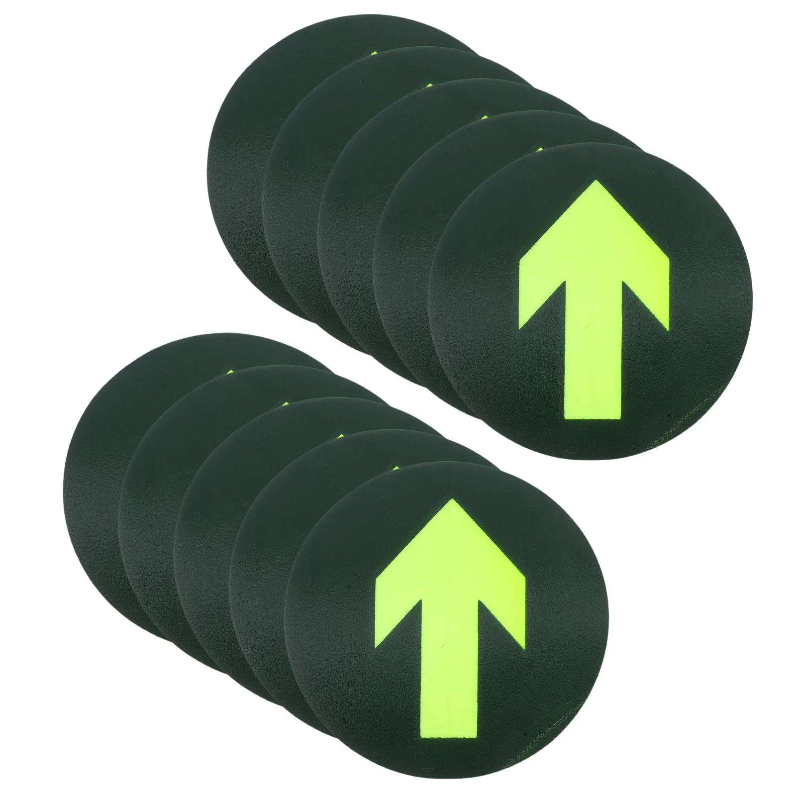 10pcs Glow In The Dark Safety Sticker Waterproof Removable Floor Decal For Malls Bars Cinemas Public Venues Emergency Exit