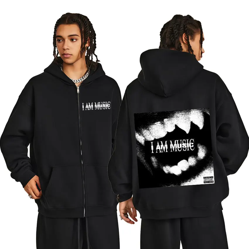 

Rapper Playboi Carti I Am Music Album Opium Gothic 2025 Zipper Sweatshirt Men's Women Casual Zip Up Hoodie Oversized Hip Hop YK2