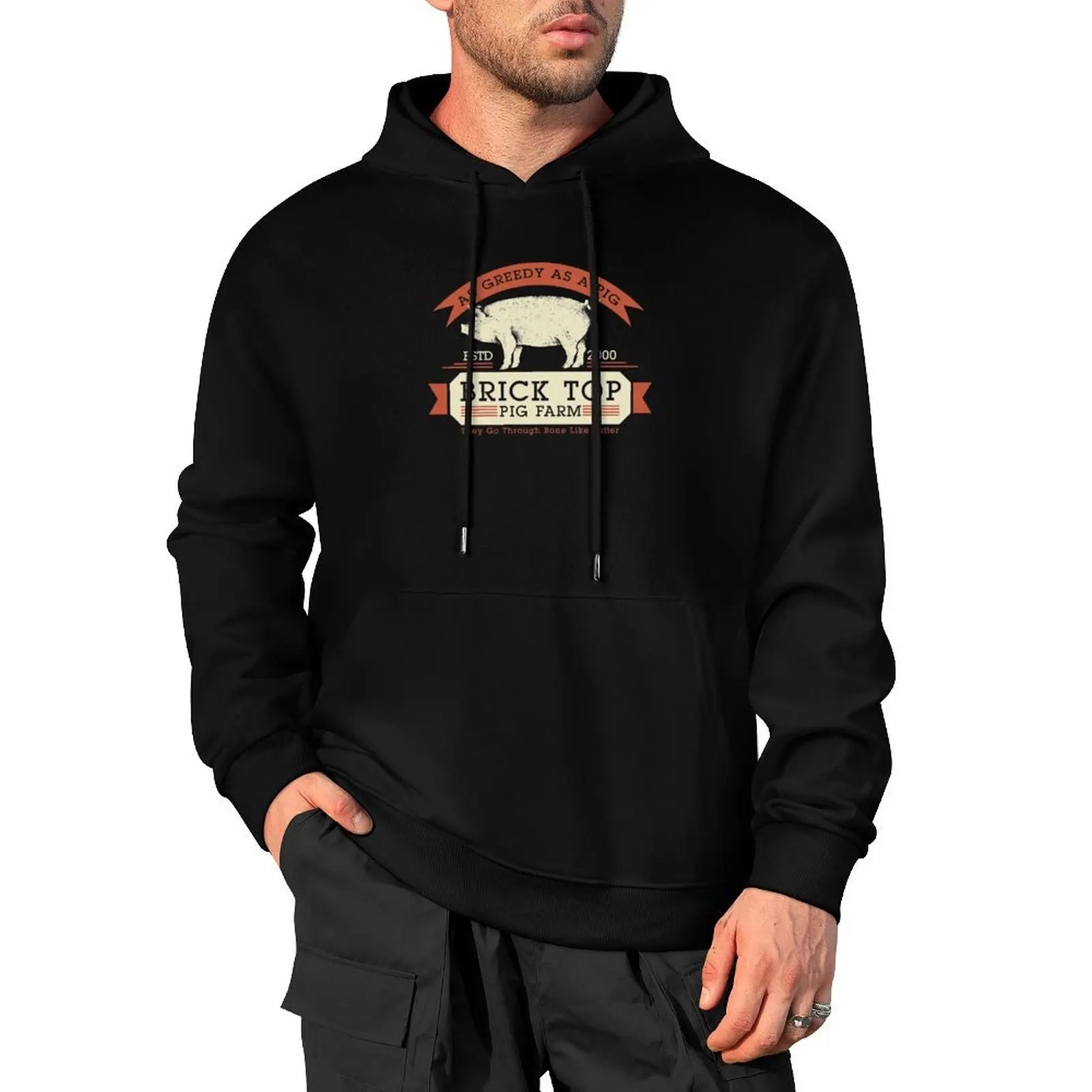 

Brick Top Pig Farm - As Greedy as a Pig Pullover Hoodie mens designer clothes men's clothes mens clothes tracksuits