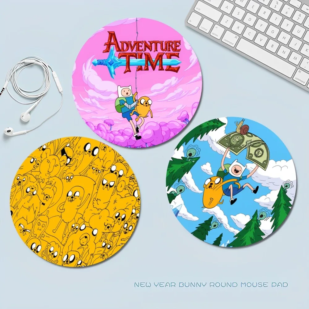 

A-Adventure-Time Mousepad INS Tide Round Keyboard Mat Table Mat Students Cabinet Gamer Desktop Mousepad Cup Mats Deskpad Home