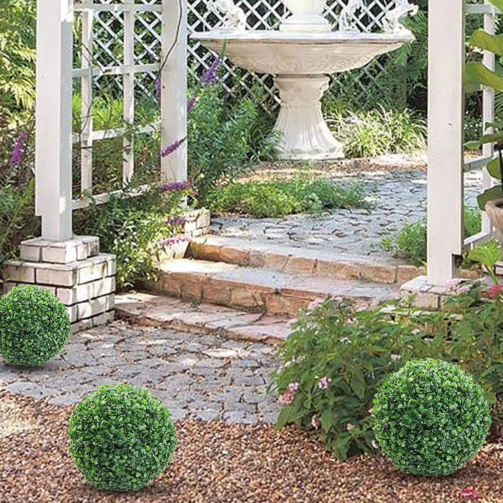 كرة نباتية معلقة صناعية ديكور توبياري بلاستيكي للمنزل والمطعم الداخلي والخارجي جدار سقف أخضر مزيف #5