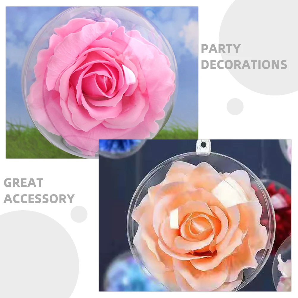 

12 Pcs Storage Balls Decorative Hanging Ornaments Plastic Baubles Clear Craft Transparent Fillable for Crafts