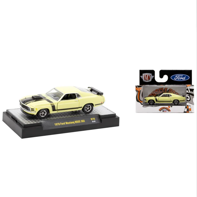 

M2 Machines 1:64 Scale Diecast Alloy 1970 Ford Mustang BOSS 302 Toys Cars Model Classics Adult Gifts Souvenir Static Display