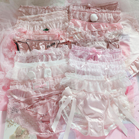 Japanese-Style Soft Girl Thin Transparent Pink Lolita Lolita Loli Lace Cute Sexy Underwear Fat