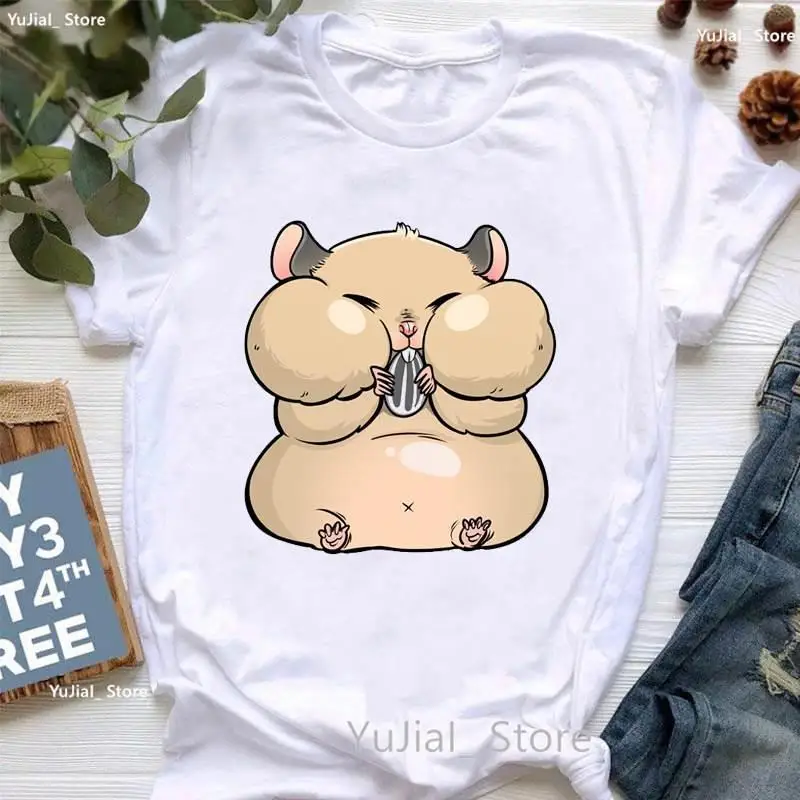 

Tee Round Neck Animal Capybara Loose Fashion Europe and The United States New Casual Clothes T-shirt Graphic T Shirts