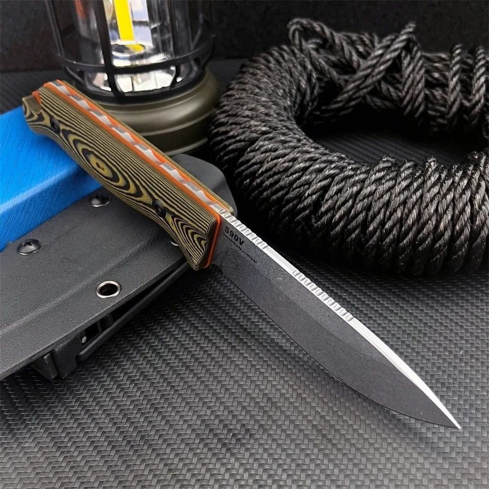 المخفية كانيون هنتر BM 15002 مستقيم مقبض سكين 3.54 "شفرة مثبتة الصيد سكينة سرفايفل G10 مقبض مع غمد أداة خارجية