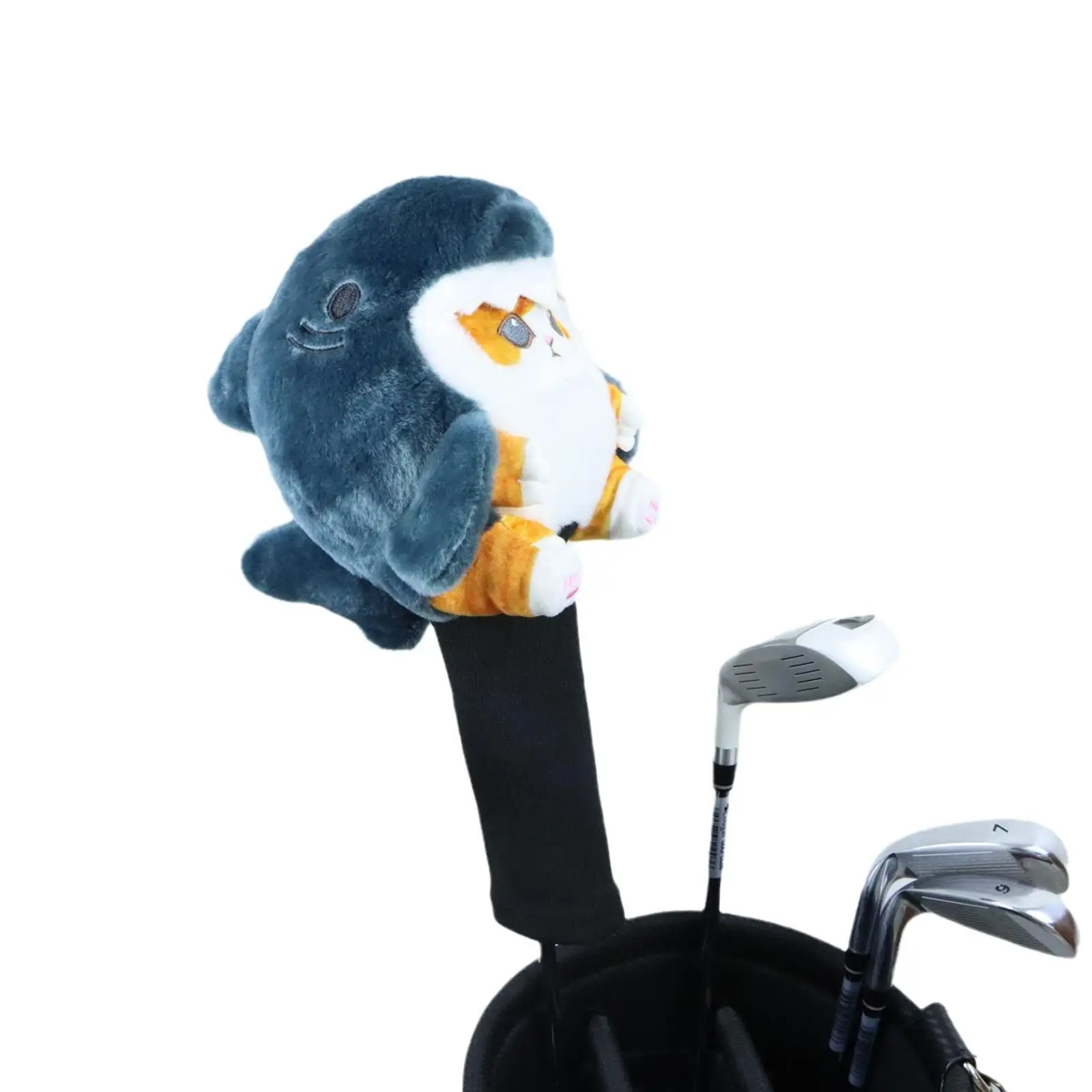 غطاء رأس ناعم للسائق من خشب الجولف من P، غطاء رأس لطيف لحماية النقل، غطاء رأس القط القرش